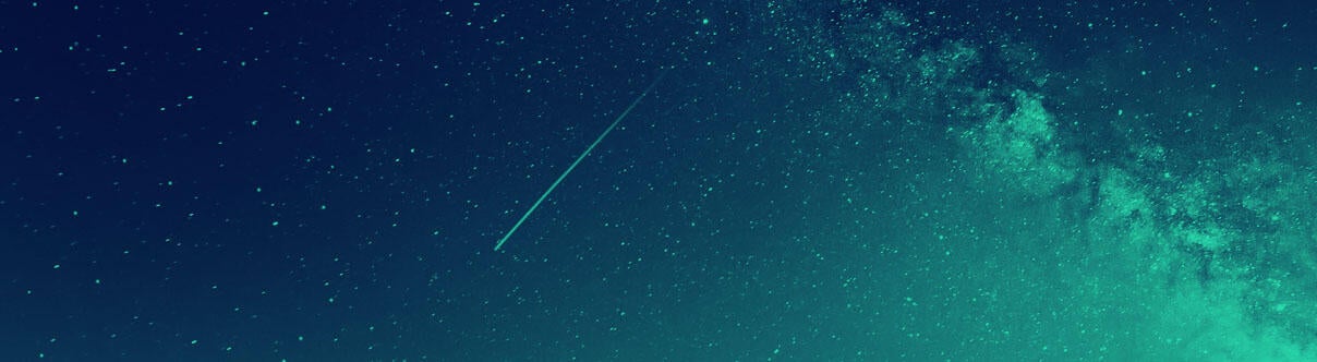 starry sky and northern lights